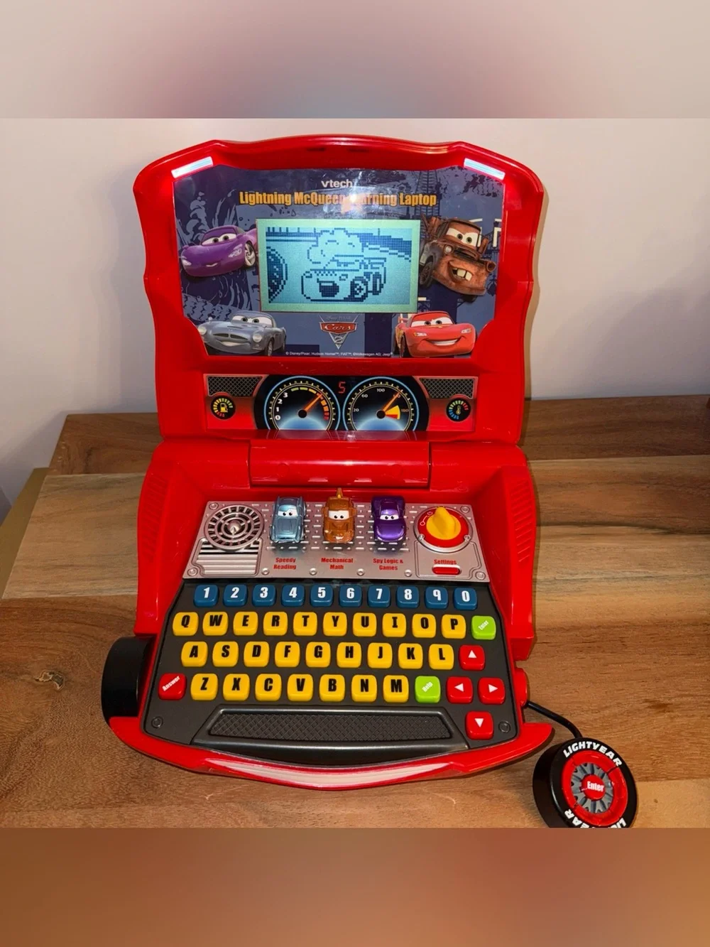 Disney Pixar Cars Lightning McQueen V-Tech Learning Laptop works great see video